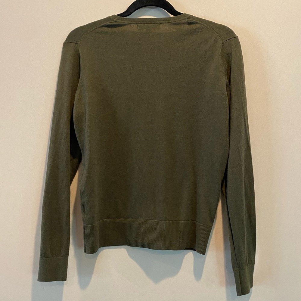 Banana Republic olive green button down cardigan - Picture 2 of 4